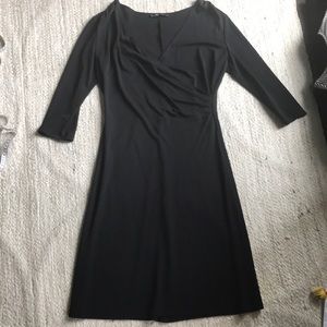 Classic black wrap dress